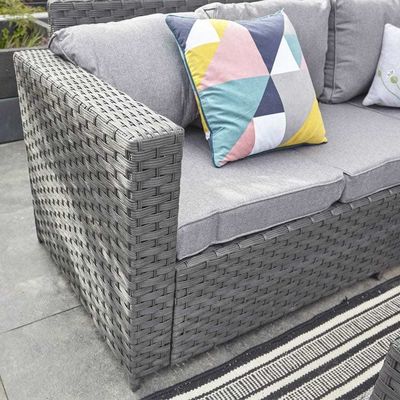 Ensemble de jardin AJUNION 8 sièges mobilier extérieur coin de rotin salon canapé ensemble pour la cour arrière