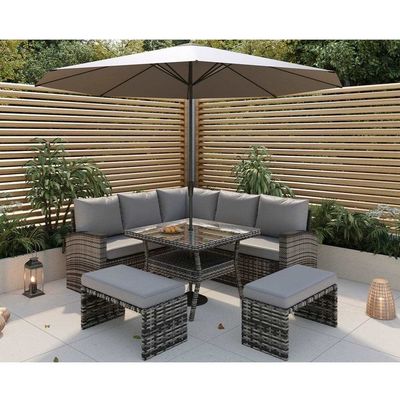 Ensemble de meubles de jardin pour tous les temps, canapé de coin en plein air