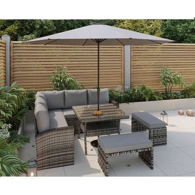 Ensemble de meubles de jardin pour tous les temps, canapé de coin en plein air