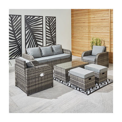 Tout temps canapé extérieur en rotin Trois places L182xW70xH78cm épaisseur du coussin 9cm