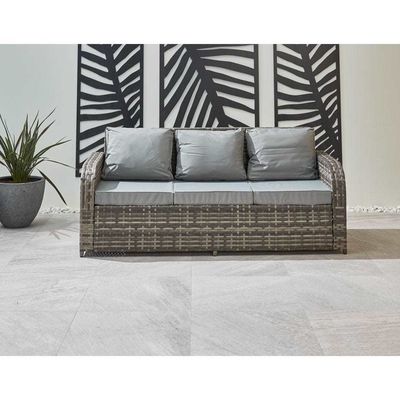 Tout temps canapé extérieur en rotin Trois places L182xW70xH78cm épaisseur du coussin 9cm
