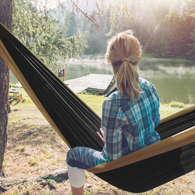 Hamocs de camping en nylon pliable et portable avec accessoires