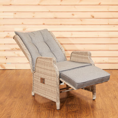 Sofa de jardin à dossier réglable AJUNION Meubles de patio en rotin de cire avec table de côté