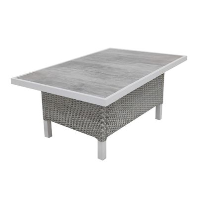 Meubles en rotin en extérieur de style moderne 4 pièces ensemble de salon avec taille de canapé L193xW71xH77cm