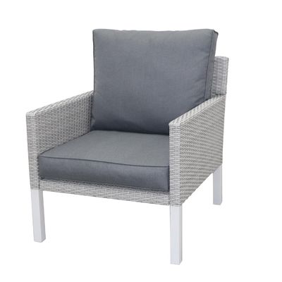 Meubles en rotin en extérieur de style moderne 4 pièces ensemble de salon avec taille de canapé L193xW71xH77cm