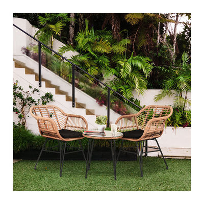 AJUNION 2 Assises pour l'extérieur Meubles de patio Bistro Ensemble D23.62'xW21.26'xH31.5' Taille de la chaise