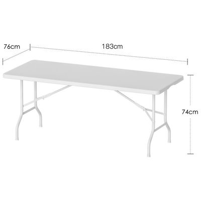 Design moderne Taille de stock Portable en plastique blanc Table de banquet pour pique-nique