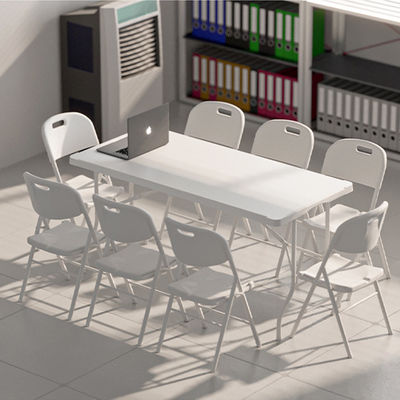 Design moderne Taille de stock Portable en plastique blanc Table de banquet pour pique-nique
