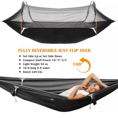 Tente de camping en parachute avec moustiquaire et rain cove