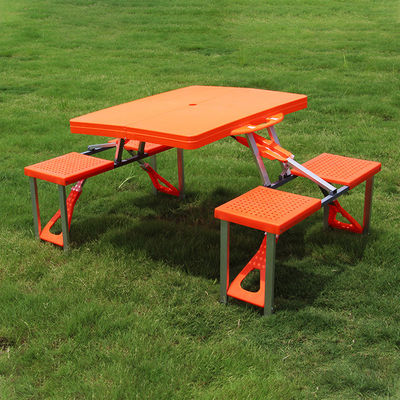 Tableau et chaise en plastique portable pliable pour voyages en plein air avec logo personnalisé