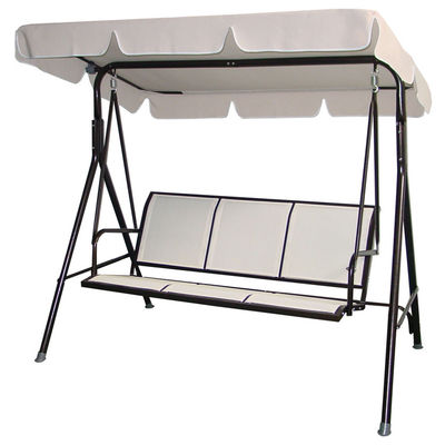 Meubles d'extérieur pour adultes Tissu métallique Teslin 3 places Hammock Swing Chair avec baldaquin