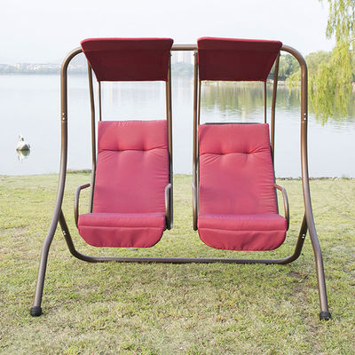 Chaise swing suspendue en métal à deux places avec baldaquin Profitez de l'extérieur dans le confort