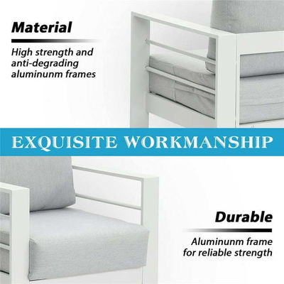Ensemble de meubles de jardin pour balcon L73"xW26"xH25" Sofa à trois places L43"xW24"xH16" Table