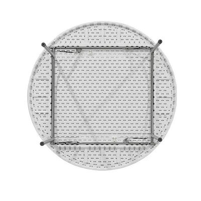 Fête de camping en plein air événement banquet mariage rond portable en métal 4 6ft table en plastique