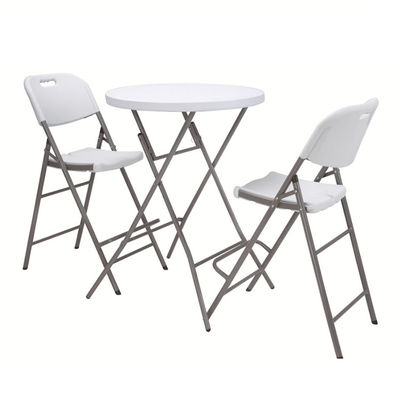 Emballage du courrier Portable ronde en plastique métallique pliable Table à manger pour le style de design moderne