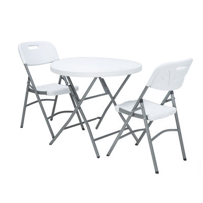 Emballage du courrier Portable ronde en plastique métallique pliable Table à manger pour le style de design moderne