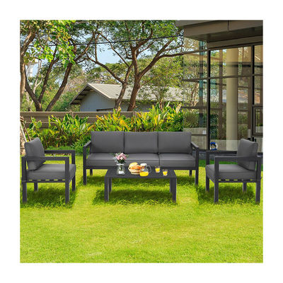 AJUNION 4 pièces meubles de patio ensemble de sièges en aluminium extérieur pour le style de design moderne
