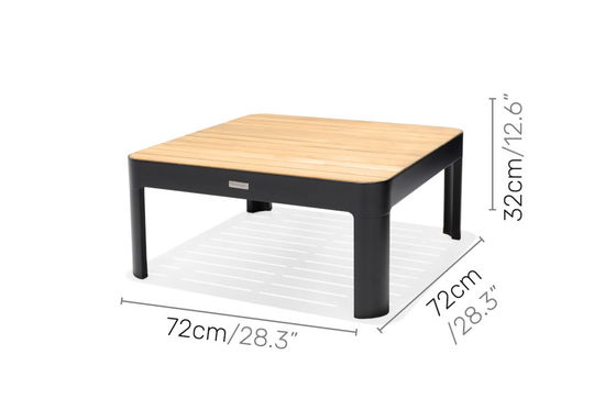 Meubles de jardin modulaires en aluminium L172xW72xH43cm AJUNION Chaise extérieure