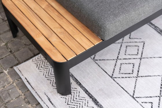 Meubles de jardin modulaires en aluminium L172xW72xH43cm AJUNION Chaise extérieure