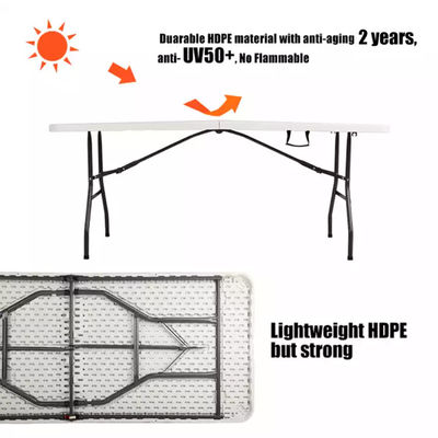 Table à manger en extérieur en plastique métallique pliable café pique-nique pour jardin
