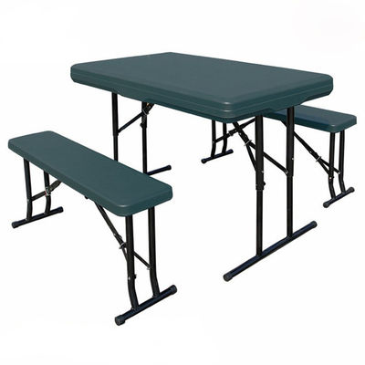 Meubles d'extérieur en plastique métallique pliable pique-nique table à manger chaise banc ensemble pour le jardin
