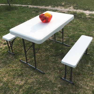Meubles d'extérieur en plastique métallique pliable pique-nique table à manger chaise banc ensemble pour le jardin