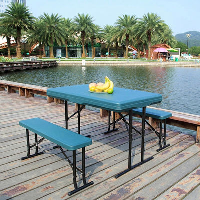 Meubles d'extérieur en plastique métallique pliable pique-nique table à manger chaise banc ensemble pour le jardin