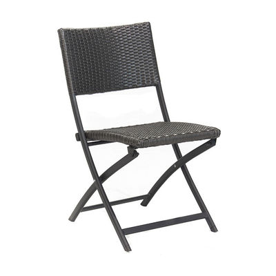 Événements de banquet en plein air Pléable PE Rattan Wicker Chaise à café avec logo personnalisé