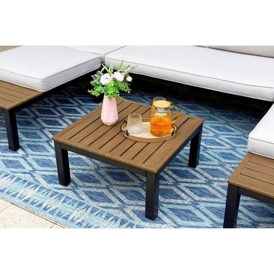 Ensemble de patio modulaire en aluminium AJUNION en forme de U Grands meubles d'extérieur canapé sectionnel