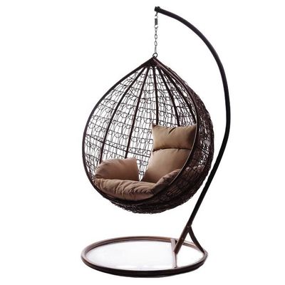 Balcon extérieur jardin salon suspendu fauteuil swing oeuf avec PE Wicker Rattan Design