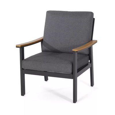 Couchette de jardin spécifique AJUNION 4 pièces de mobilier d'extérieur en aluminium avec table basse