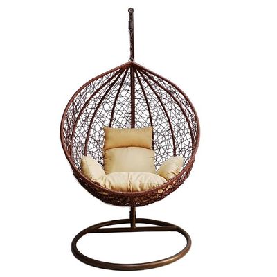 Balcon extérieur jardin salon suspendu fauteuil swing oeuf avec PE Wicker Rattan Design
