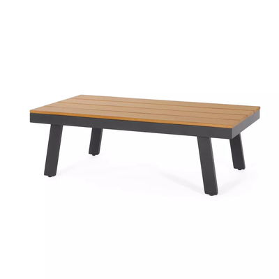Couchette de jardin spécifique AJUNION 4 pièces de mobilier d'extérieur en aluminium avec table basse
