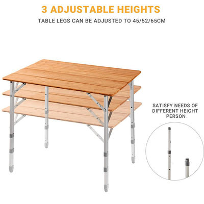 Table à manger de 100*65 cm en bois de métal pliable pour pique-nique pour camping en plein air