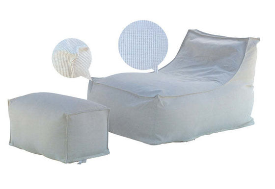 Sofa à sacs de haricots étanches à l'intérieur et à l'extérieur avec remplissage de haricots de 3 à 5 mm et taille de pédale de 30x75x30 cm