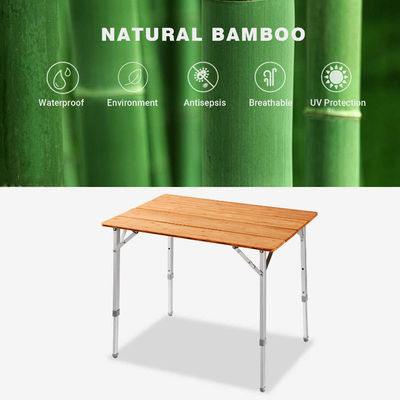 Table à manger de 100*65 cm en bois de métal pliable pour pique-nique pour camping en plein air