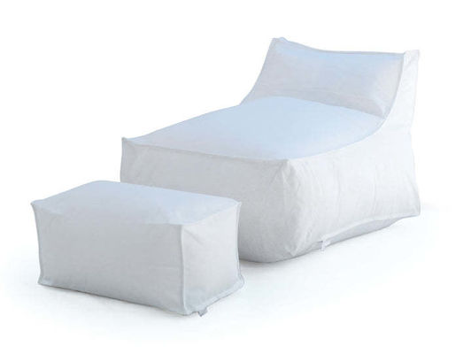 Sofa à sacs de haricots étanches à l'intérieur et à l'extérieur avec remplissage de haricots de 3 à 5 mm et taille de pédale de 30x75x30 cm