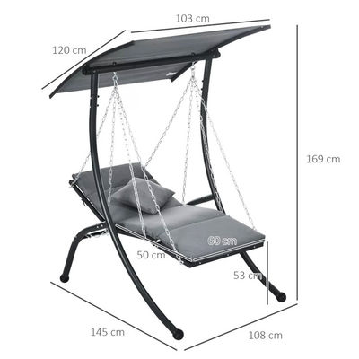 Logo personnalisé Chaise balançoire suspendue simple pour les loisirs en plein air dans le patio de la plage et la cour arrière