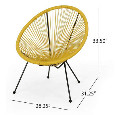 Métal cadre plastique rotin Wicker Acapulco Chaise pour le balcon extérieur