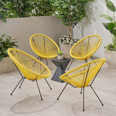 Métal cadre plastique rotin Wicker Acapulco Chaise pour le balcon extérieur