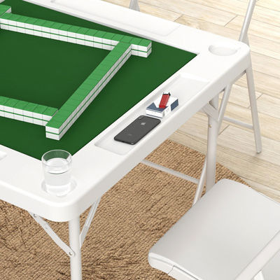 Logo personnalisable Table de Mahjong de cartes de poker à 4 joueurs pour des activités en plein air et à l'intérieur