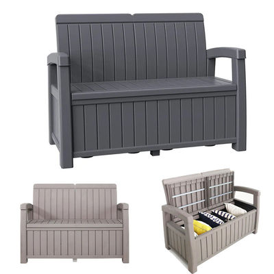 Chaise de rangement en plastique pour patio extérieur jardin balcon parc piscine de plage