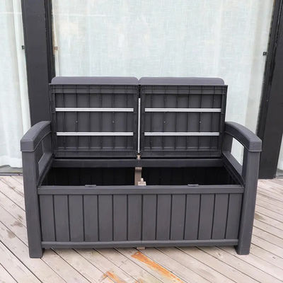 Chaise de rangement en plastique pour patio extérieur jardin balcon parc piscine de plage