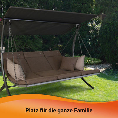Balcon de jardin piscine de plage hamac 3 places avec fauteuil balançant et coussin