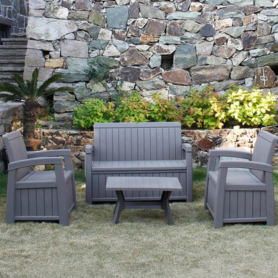 Chaise de rangement en plastique pour patio extérieur jardin balcon parc piscine de plage