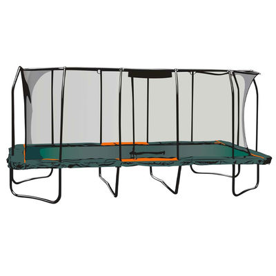 Parcs de jardinage extérieurs unisexe Fitness Lit élastique Rectangle Trampoline avec filet de sécurité
