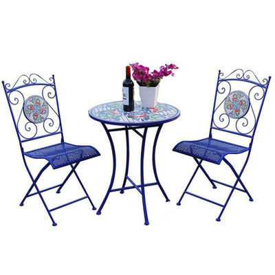 Bistro extérieur européen pour balcon Petite table et chaise de trois pièces jardin