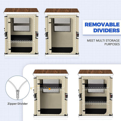 Général Meubles d'extérieur Camping Table de cuisine pliable avec armoire d'organisation de stockage