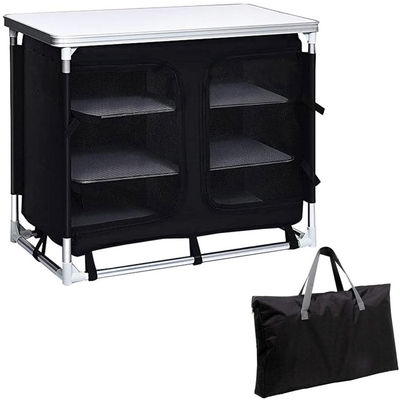 Garde extérieure patio de pique-nique en métal rangement organisateur armoire cuisine camping table de cuisine