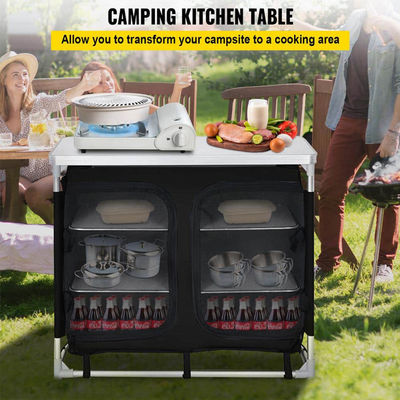 Garde extérieure patio de pique-nique en métal rangement organisateur armoire cuisine camping table de cuisine